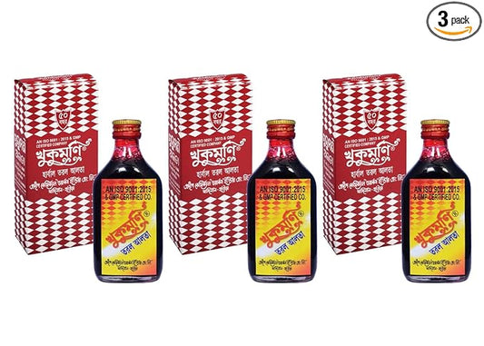 Khukumoni Herbal Liquied Red Alta for Feet (Small) 50ml each Combo - 3 pics