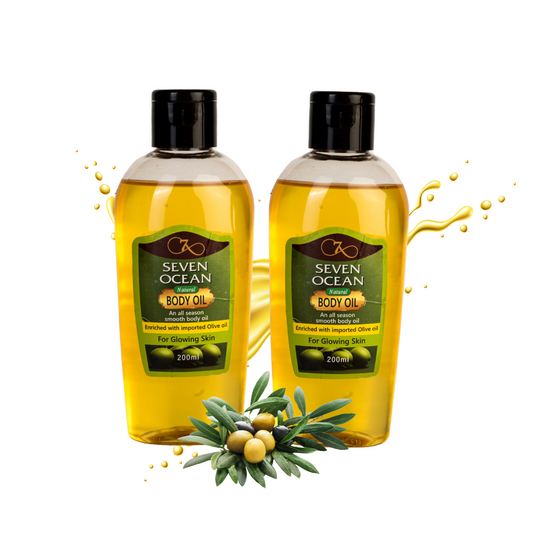 SEVEN OCEAN NATURAL BODY OIL (Enriched with Olive Oil , Haldi,Neem and other natural ingredients) - 200Ml+200ML Combo