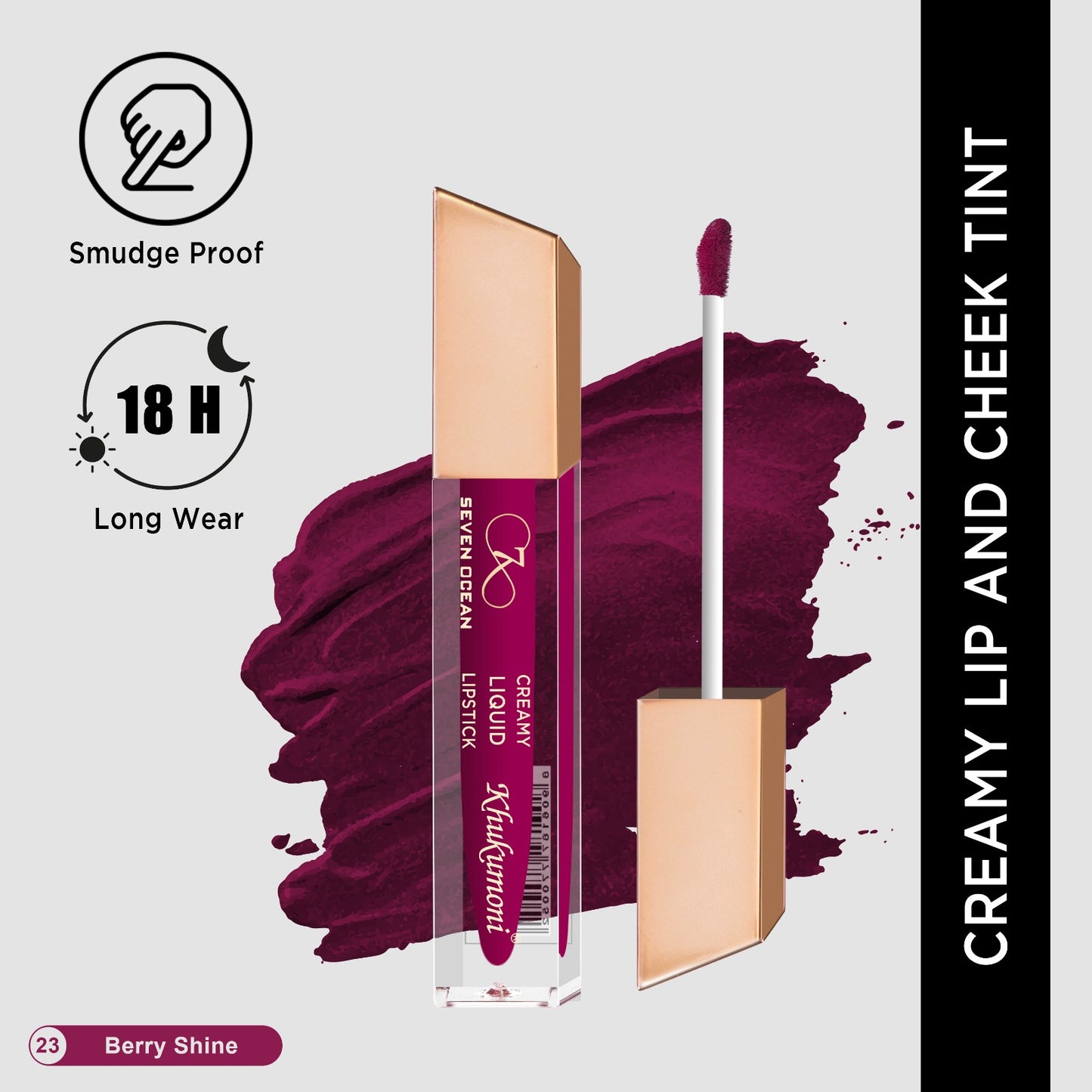 Seven Ocean Creamy Liquid Lipstick - Berry Shine
