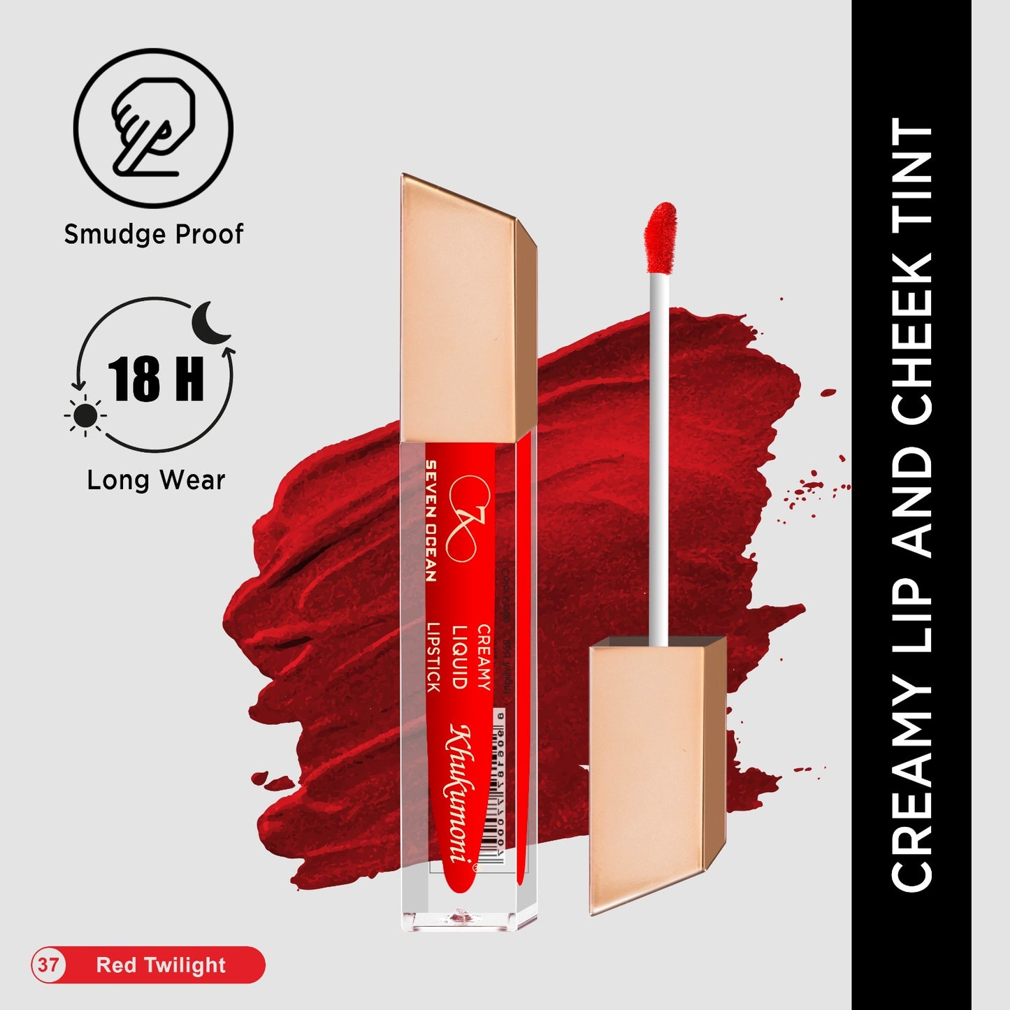Seven Ocean Creamy Liquid Lipstick - Red Twilight