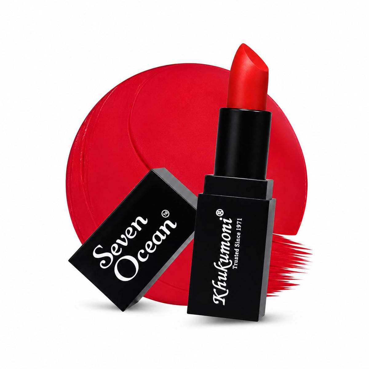 Khukumoni Seven Ocean Creamy Cherry Red Bullet Lipstick - 03