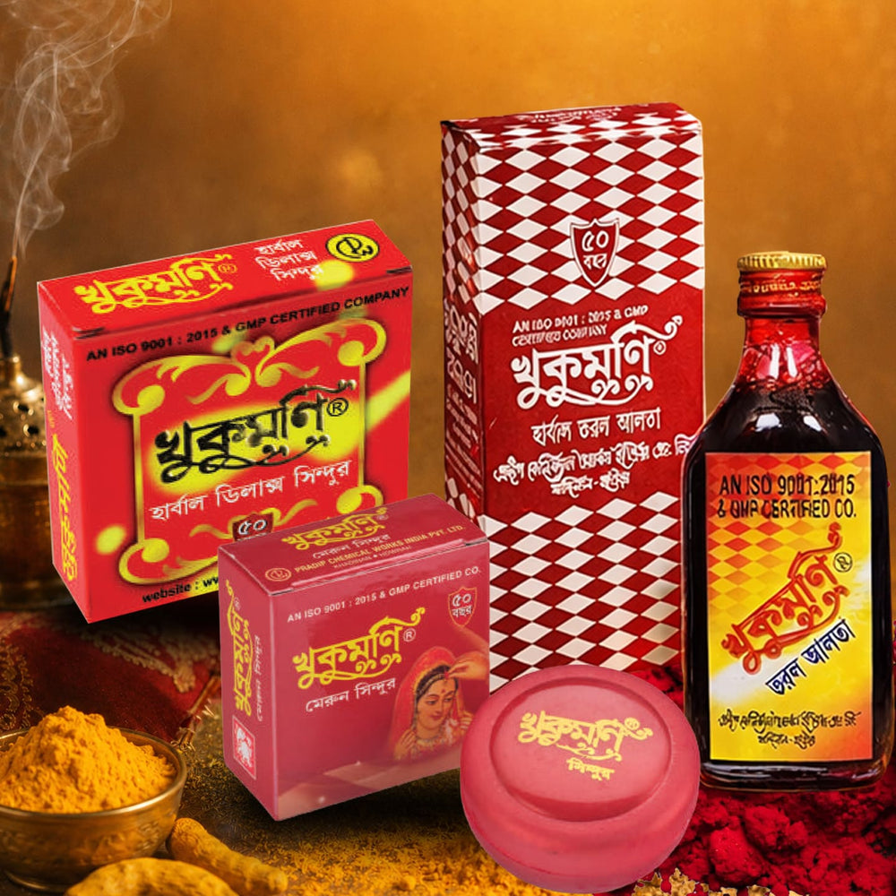 Traditional Beauty Combo – 50ml Alta + Delux Red Sindoor + Exclusive Maroon Sindoor