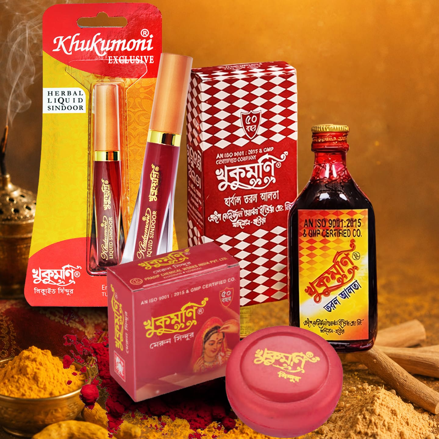 Maroon Elegance Combo – 50ml. Herbal Alta + Maroon Dust Sindoor + Premium Liquid Maroon Sindoor