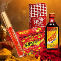 Traditional Trio Combo – 50ml Alta + Delux Red Sindoor + Premium Orange Liquid Sindoor