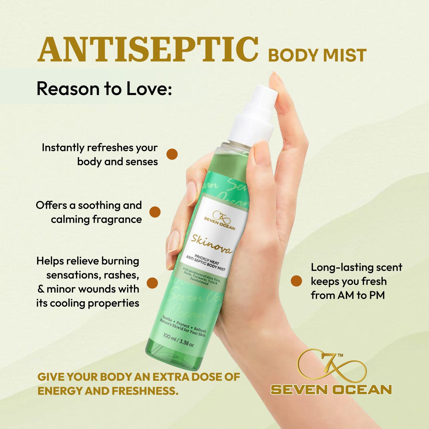 Seven Ocean Antiseptic Body Mist with Aloe Vera Extract