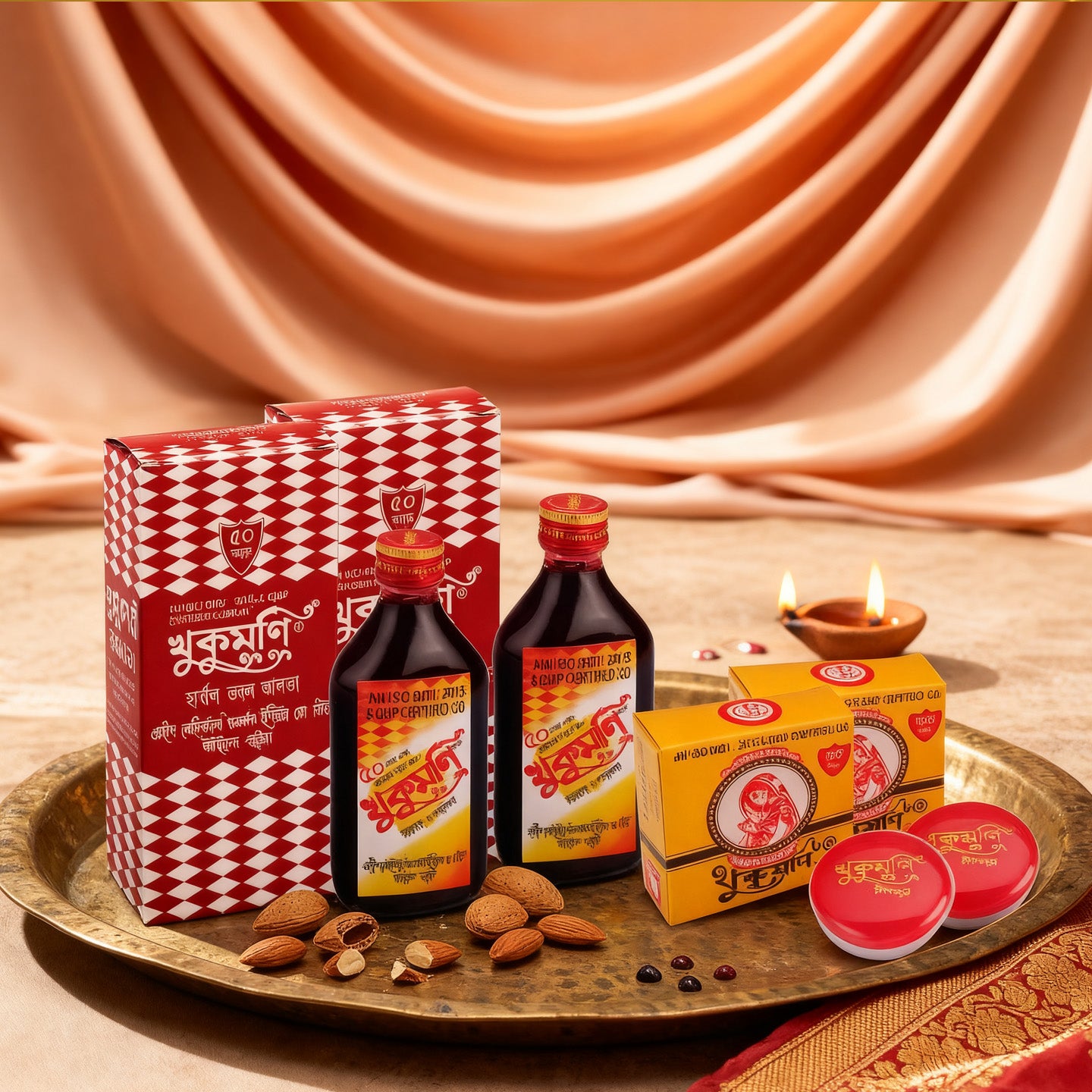 Khukumoni Herbal Alta & Special Dust Sindoor Combo (2+2)