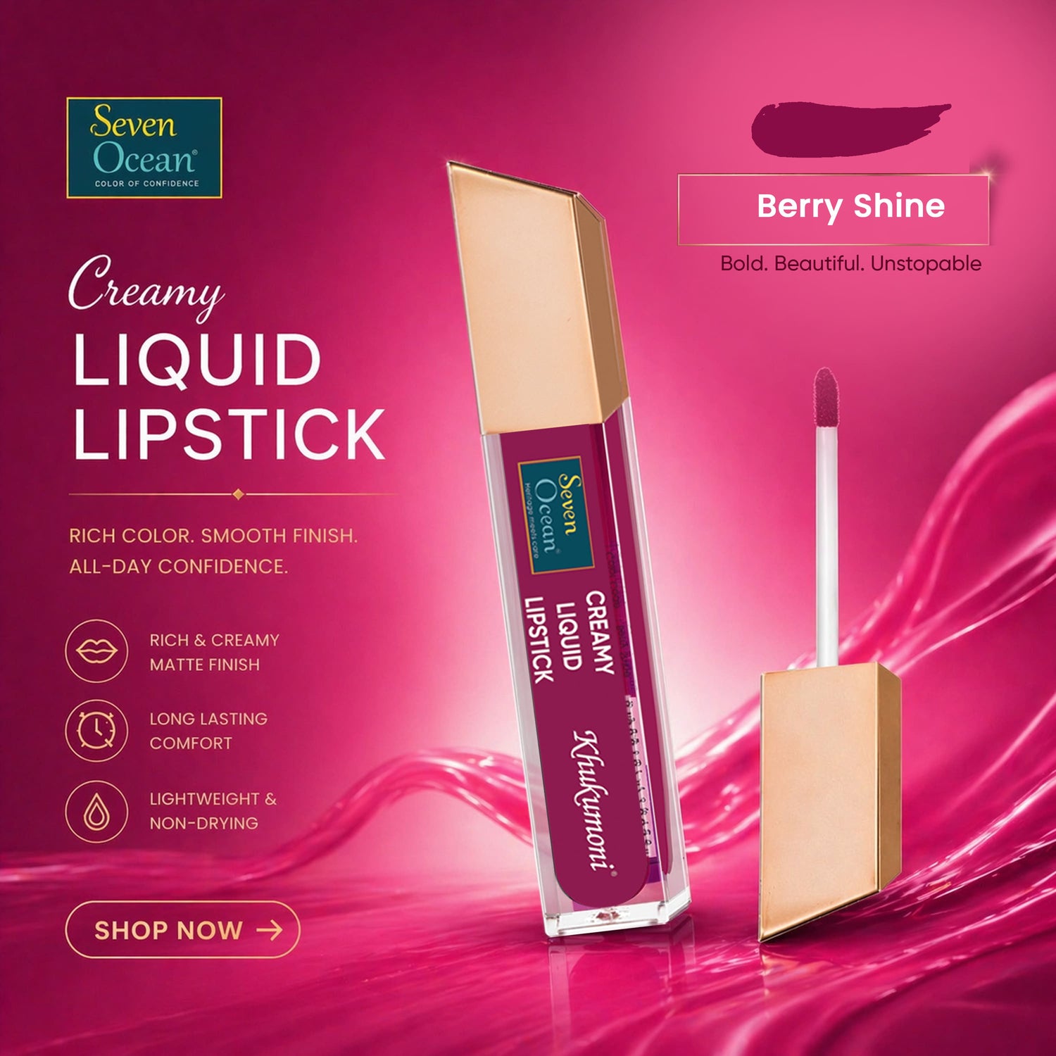 Creamy Liquid Lipstick - Berry Shine