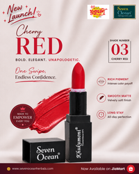 Khukumoni Seven Ocean Creamy Cherry Red Lipstick - 03