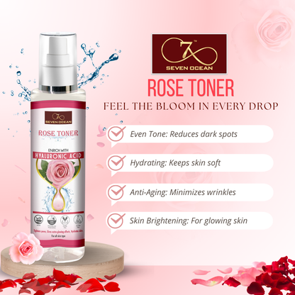 Seven Ocean Rose Toner - 100% Natural
