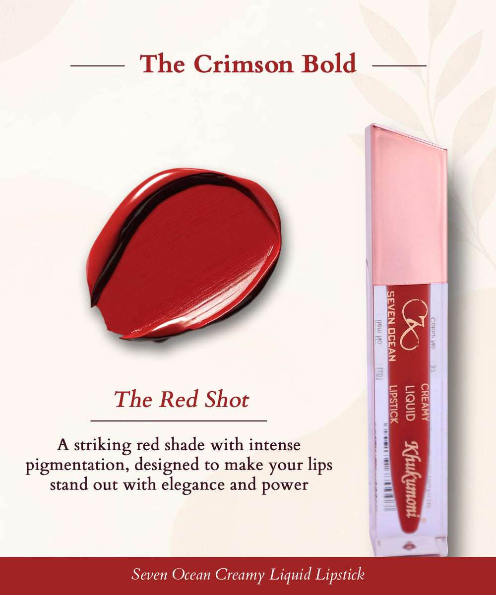 Red Shot Lipstick With Natural Body Oil [100ml]- Pack Of 2 Combo