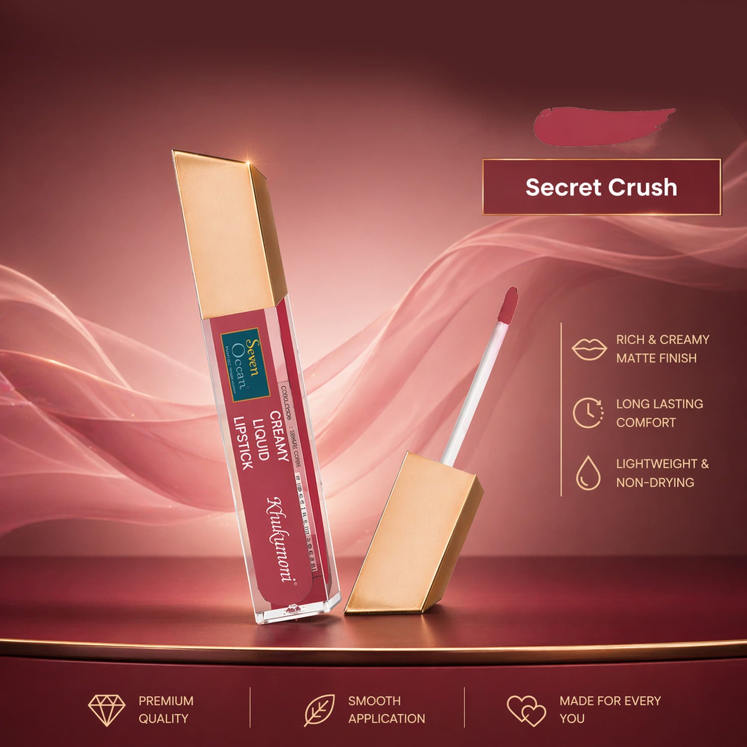 Seven Ocean- Creamy Liquid Lipstick - Secret Crush