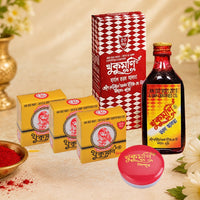 Traditional Duo Combo – Special Red Dust Sindoor (3 Pcs.) + 100ml Herbal Alta