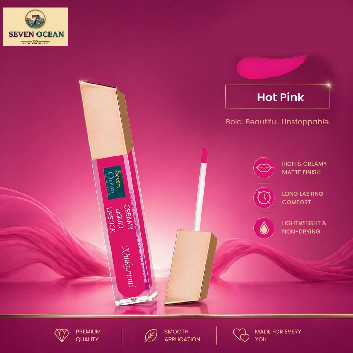 Creamy Liquid Lipstick - Hot Pink