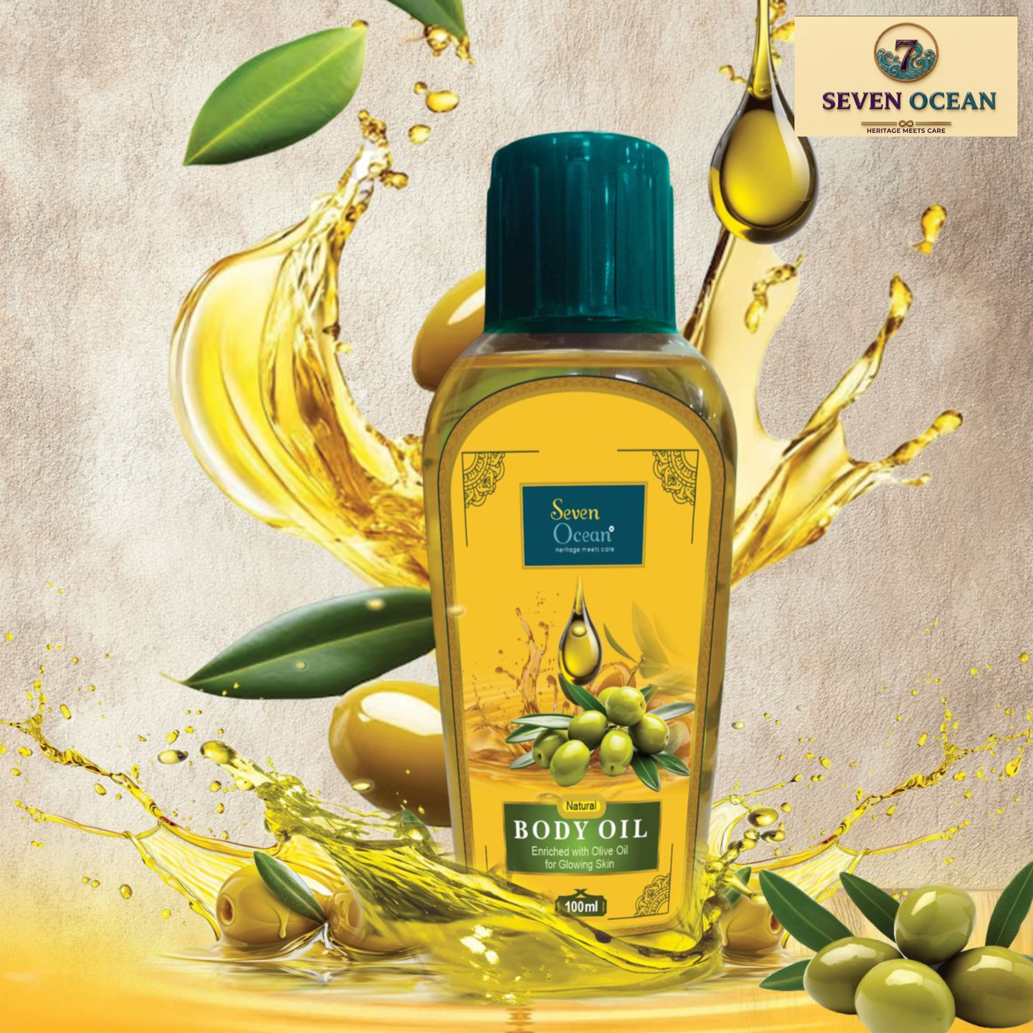 Natural Body Oil (Enriched with Olive Oil, Haldi, Neem and Other Natural Ingredients)- 100ml 