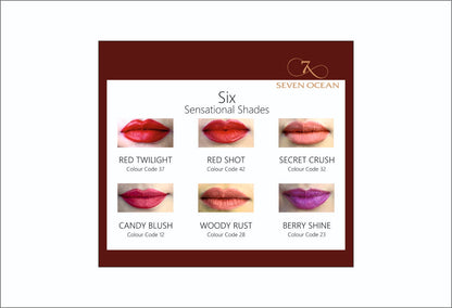 Seven Ocean Creamy Liquid Lipstick - Combo Gift (Pack Of 6)