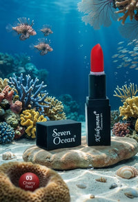 Khukumoni Seven Ocean Creamy Cherry Red Bullet Lipstick - 03
