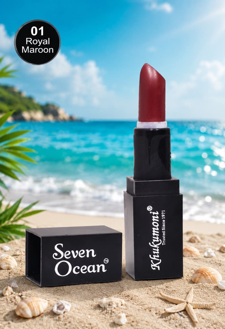 Khukumoni Seven Ocean Creamy Royal Maroon Lipstick - 01