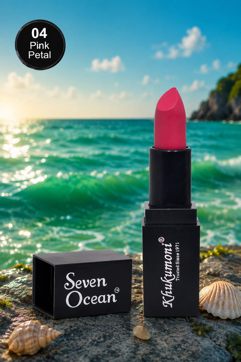 Khukumoni Seven Ocean Creamy Pink Petal Lipstick - 04