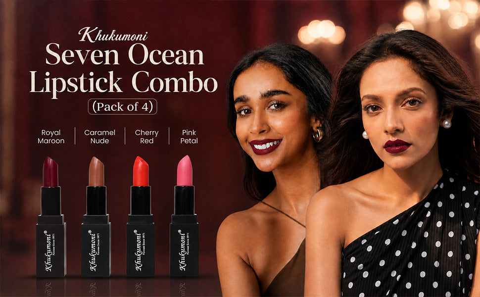 Khukumoni Seven Ocean Creamy Royal Maroon Bullet Lipstick - 01