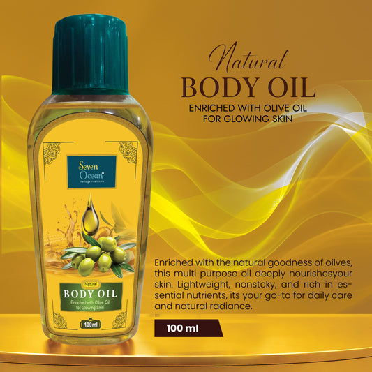 Seven Ocean Natural Body Oil (Enriched with Olive Oil, Haldi, Neem and Other Natural Ingredients)- 100ml 