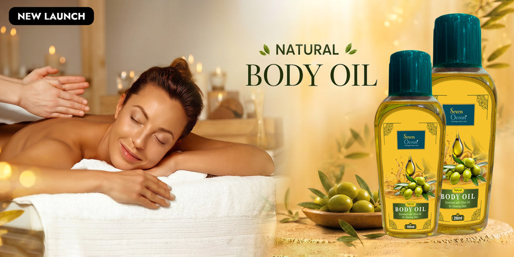 Natural Body Oil [Enriched with Olive Oil, Haldi, Neem and Other Natural Ingredients] - [200ml]+ [100ml] Combo