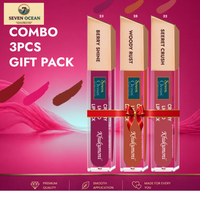 Creamy Liquid Lipstick- Woody Rust + Berry Shine + Secret Crush- Combo 3 Pcs Gift Pack