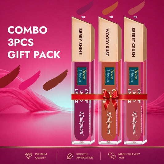 Seven Ocean Creamy Liquid Lipstick- Combo 3 Pcs Gift Pack