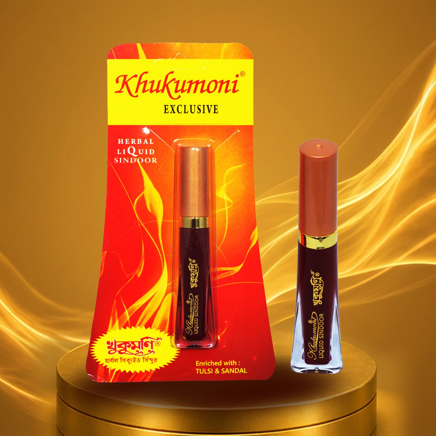 Khukumoni Exclusive Liquid Maroon Sindoor