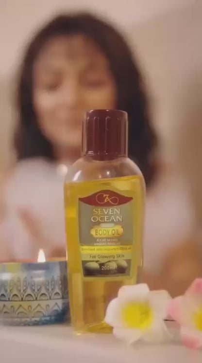 SEVEN OCEAN NATURAL BODY OIL (100ml) PACK OF 2pcs (Enriched with Olive Oil, Haldi, Neem and other natural ingredients)