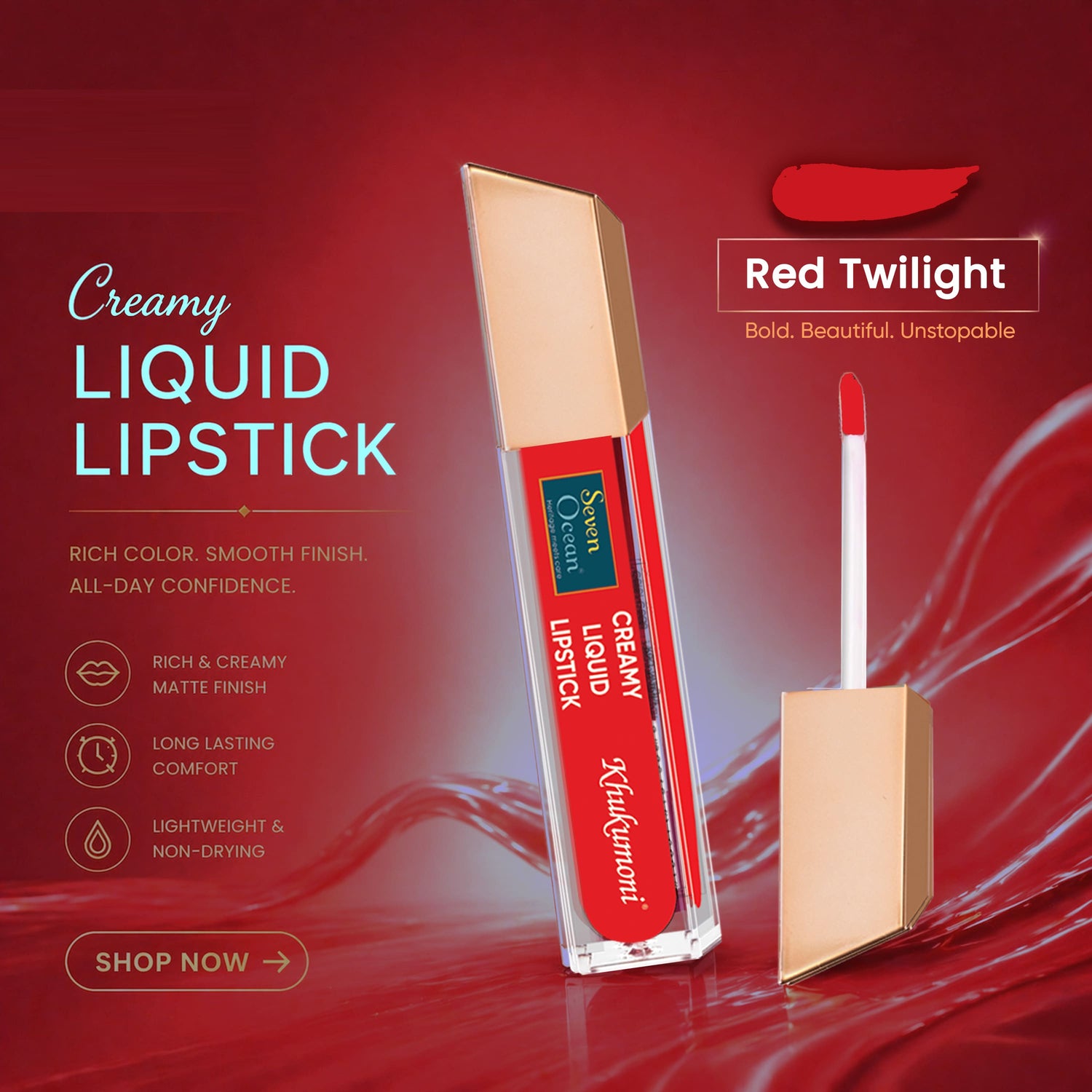 Creamy Liquid Lipstick - Red Twilight