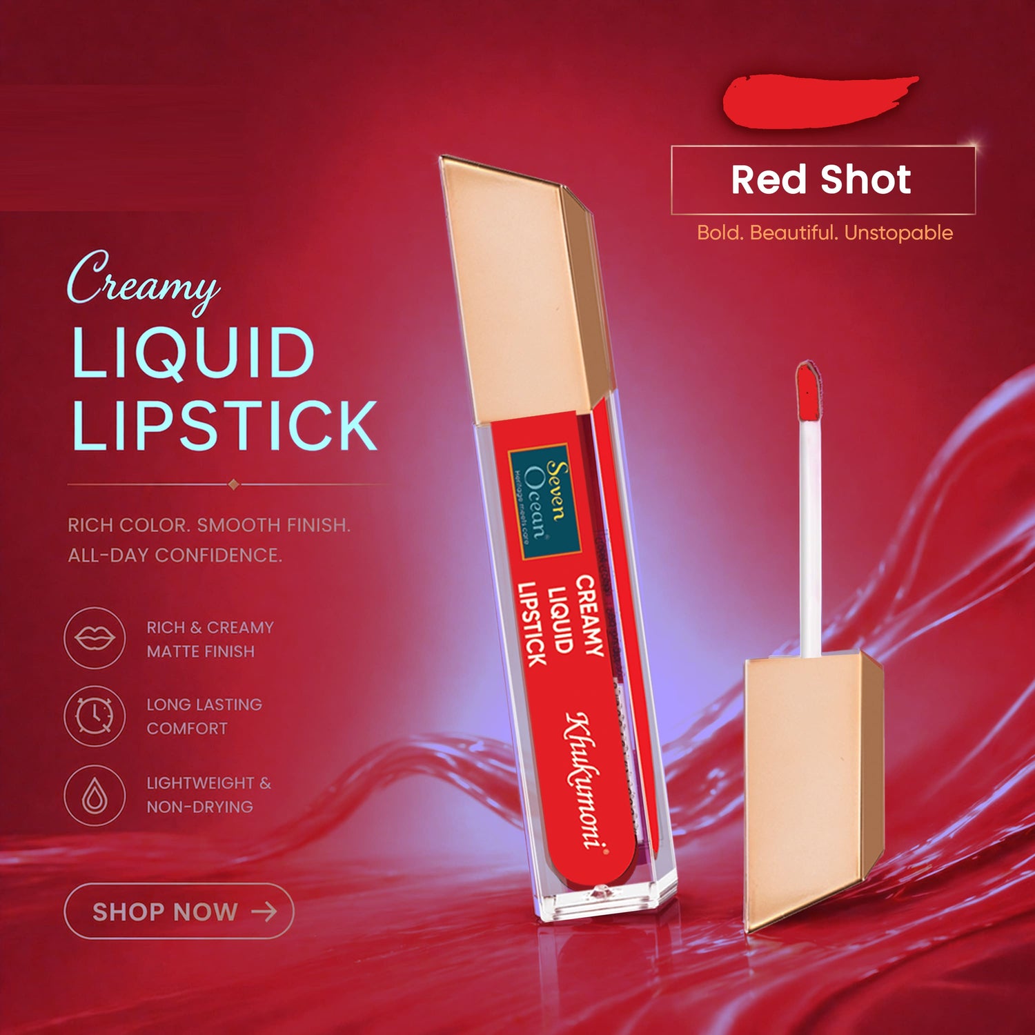 Creamy Liquid Lipstick - Red Shot
