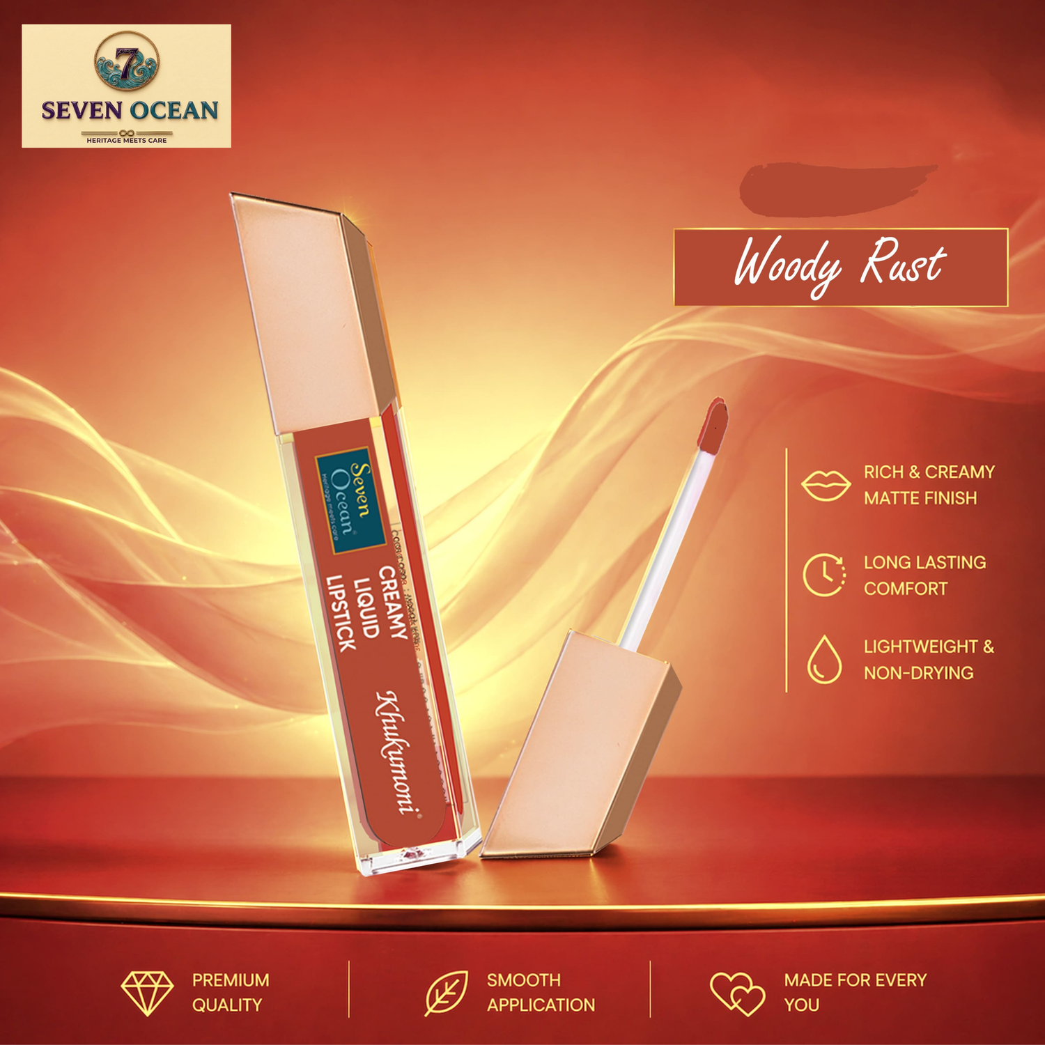 Creamy Liquid Lipstick - Woody Rust